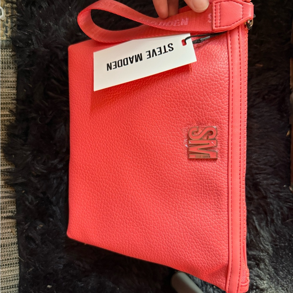 Steve Madden Vibrant Pink Wristlet